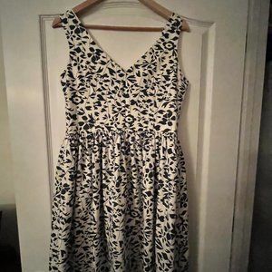 Lapis Sun Dress, Blue and White, Size Medium